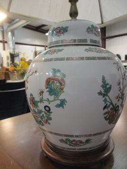Porcelain Asian Ginger Jar Table Lamp