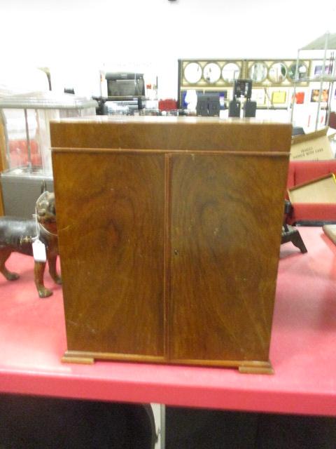 Rare Wooden Carpenter's Tool Cabinet with Tools