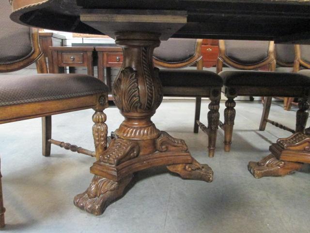 Ashley Furniture Ornately Carved Dining Table Set