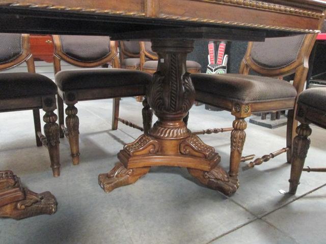 Ashley Furniture Ornately Carved Dining Table Set