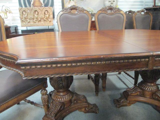 Ashley Furniture Ornately Carved Dining Table Set