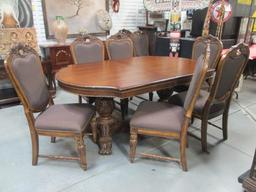 Ashley Furniture Ornately Carved Dining Table Set