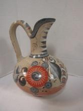 Handpainted Mexican Pottery Pitcher