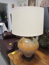 Glazed Pottery Urn Table Lamp