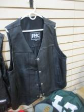 Best Mfg. FMC (Black Leather) Vest Size 4X