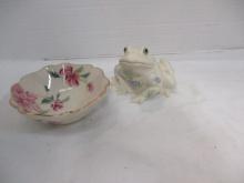 Lenox Bowl 4" & Lenox Frog 4"