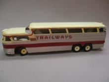 1950's Trailways Bus Friction Toy 18"