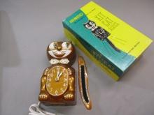 Vintage Copper Jeweled Kit Cat Klock 15" In Original Box