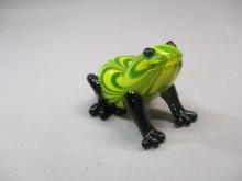 Lenox Glass Frog Figurine 4"w X 2 1/2"h