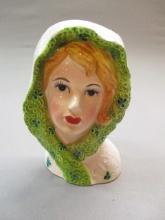 Lefton #5920 Lady Head Vase 5 1/2"