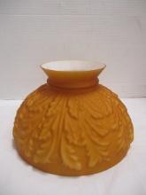 Amber Cased Puffy Leaf Design Glass Shade