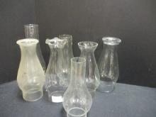 Seven Clear Glass Chimneys