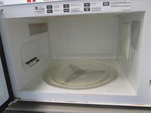 GE White Microwave