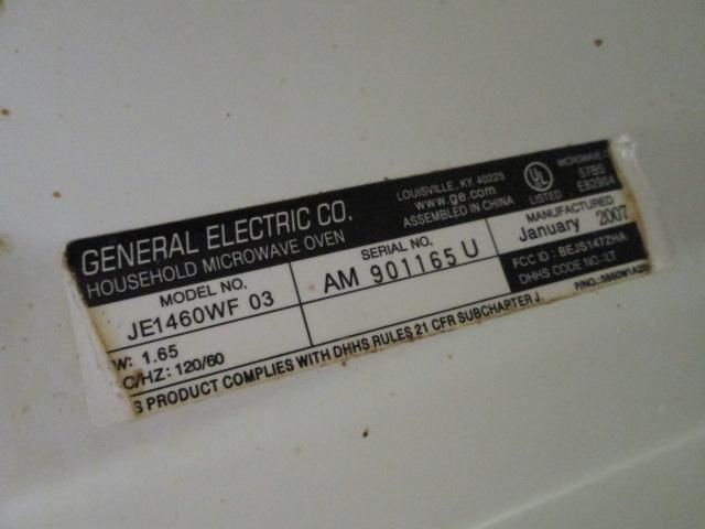 GE White Microwave