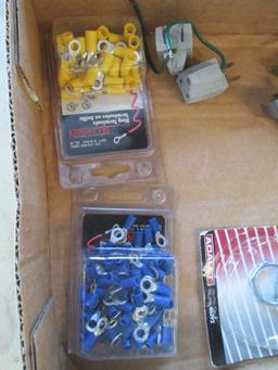 Hardware Items-Single Pole Switches, Receptacle Covers, Ring Terminators,