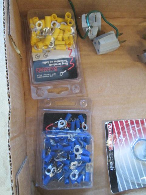 Hardware Items-Single Pole Switches, Receptacle Covers, Ring Terminators,