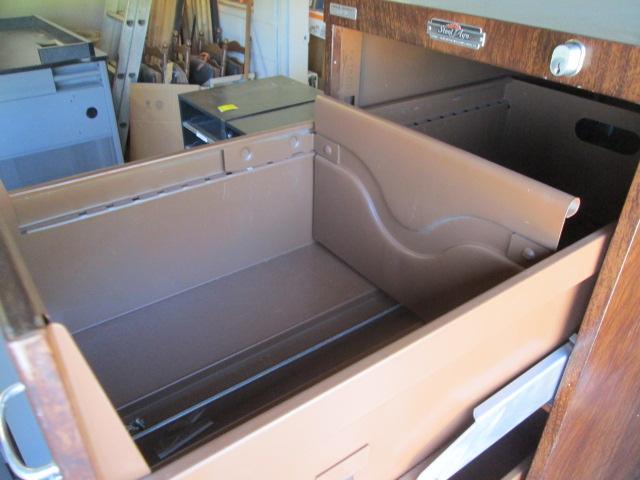 Steel Age Metal Wood Grain 5 Drawer File Cabinet