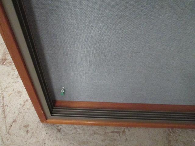 Wood Framed Message Center/Bulletin Board with Sliding Glass Doors