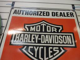 "Authorized Dealer Harley-Davidson" Enamel Sign