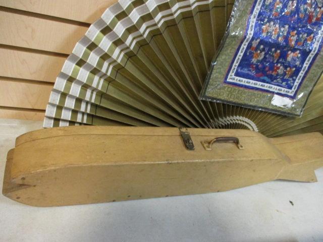 Rustic Folk Art Fish-Shaped Wood Box