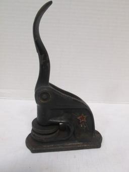 Old Cast Iron Notary Stamp