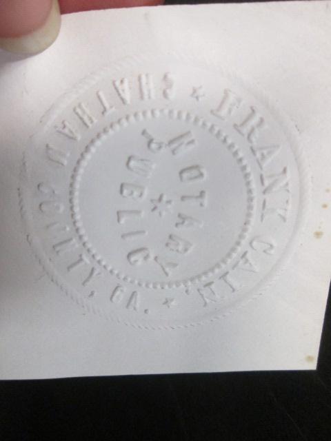 Old Cast Iron Notary Stamp
