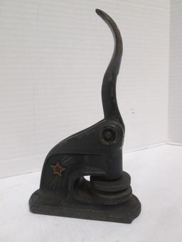 Old Cast Iron Notary Stamp