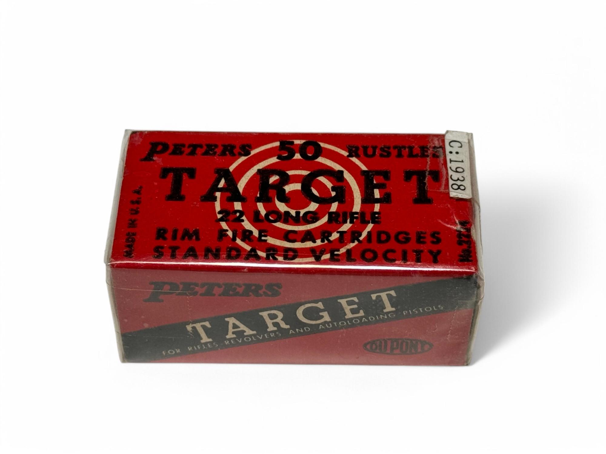 NOS Rare Vintage 50rds. of Peters Rustless Target .22 LR Ammunition