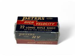 NOS Rare Vintage 50rds. of Peters DuPont High Velocity .22 LR Ammunition