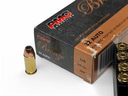 NIB 50rds. of .32 AUTO 71gr. JHP PMC Bronze Ammunition