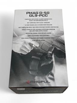 NIB Magpul Pmag D-50 GL9-PCC 9x19mm Parabellum 50rd. Drum Mag