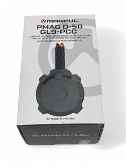 NIB Magpul Pmag D-50 GL9-PCC 9x19mm Parabellum 50rd. Drum Mag