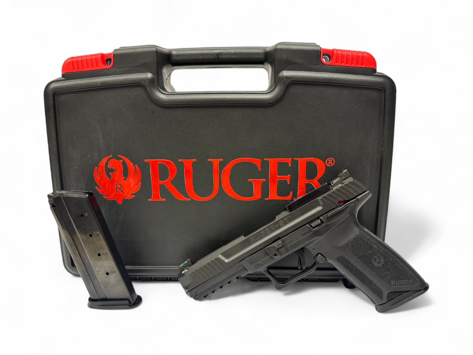 NIB Ruger-57 Semi-Automatic 5.7x28mm Pistol with Optic Plate and Ambidextrous Safety