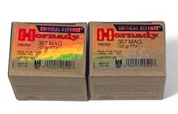NIB 50rds. of .357 MAGNUM 125gr. FTX Hornady Critical Defense Ammunition