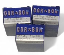 NIB 60rds. of .357 MAGNUM 125gr. JHP CORBON Personal Defense Ammunition