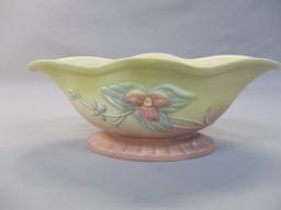 1940's Hull Art Pottery Console Bowl "Wildflower" Matte Finish W-21-12