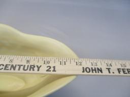1940's Hull Art Pottery Console Bowl "Wildflower" Matte Finish W-21-12
