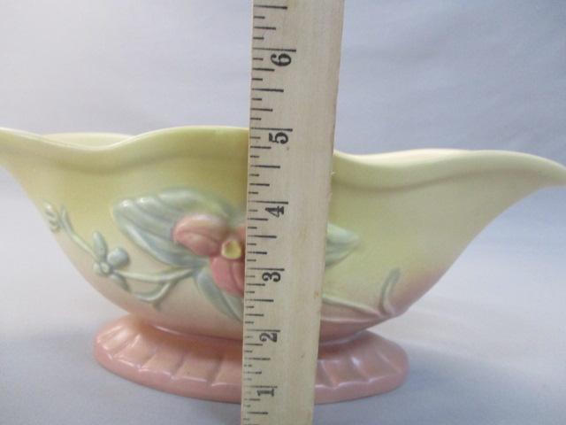 1940's Hull Art Pottery Console Bowl "Wildflower" Matte Finish W-21-12
