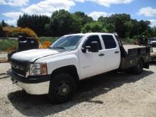2013 Chevrolet 3500 6.6 Duramax Diesel Truck with Flat Bed Work Body with Gooseneck
