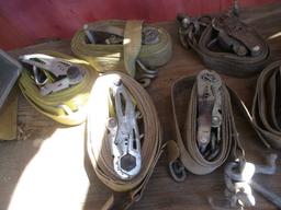 Lot of Heavy Duty Straps and Ratchets