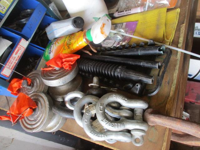 Bench Lot and Tools, Paint, etc..