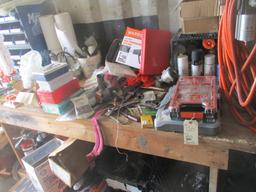 Bench Lot and Tools, Paint, etc..