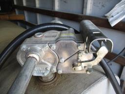 Two Fuel Tanks with Pump, Battery and Solar Power Charger in Enclosed  Storage Container