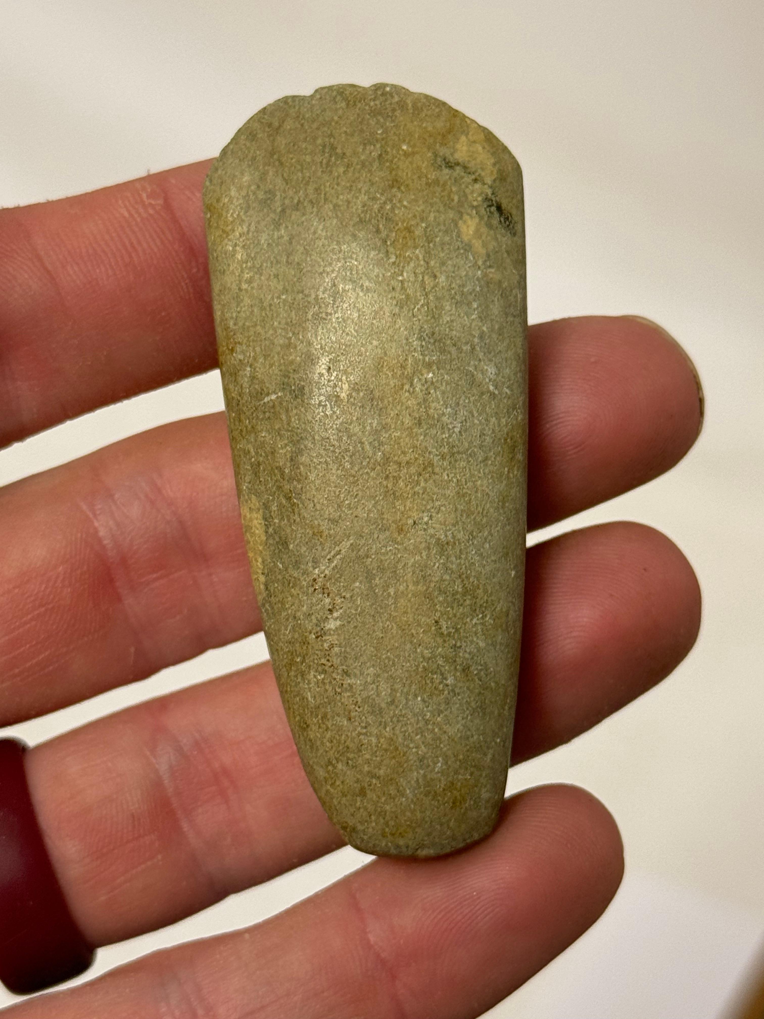 14pc. Curated Ancient Native American Hardstone Artifacts Cased Display