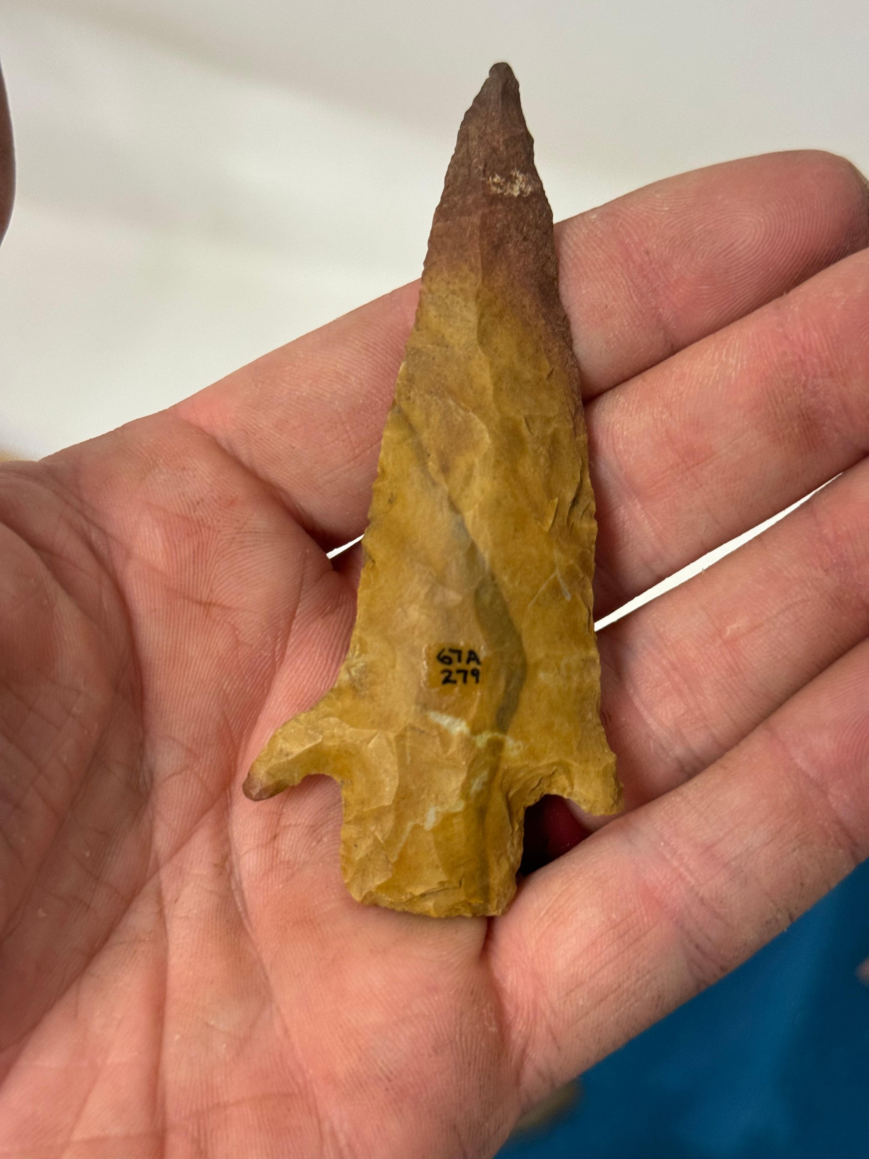 33pc. Curated Ancient Native American Projectile Point Cased Display from North Alabama