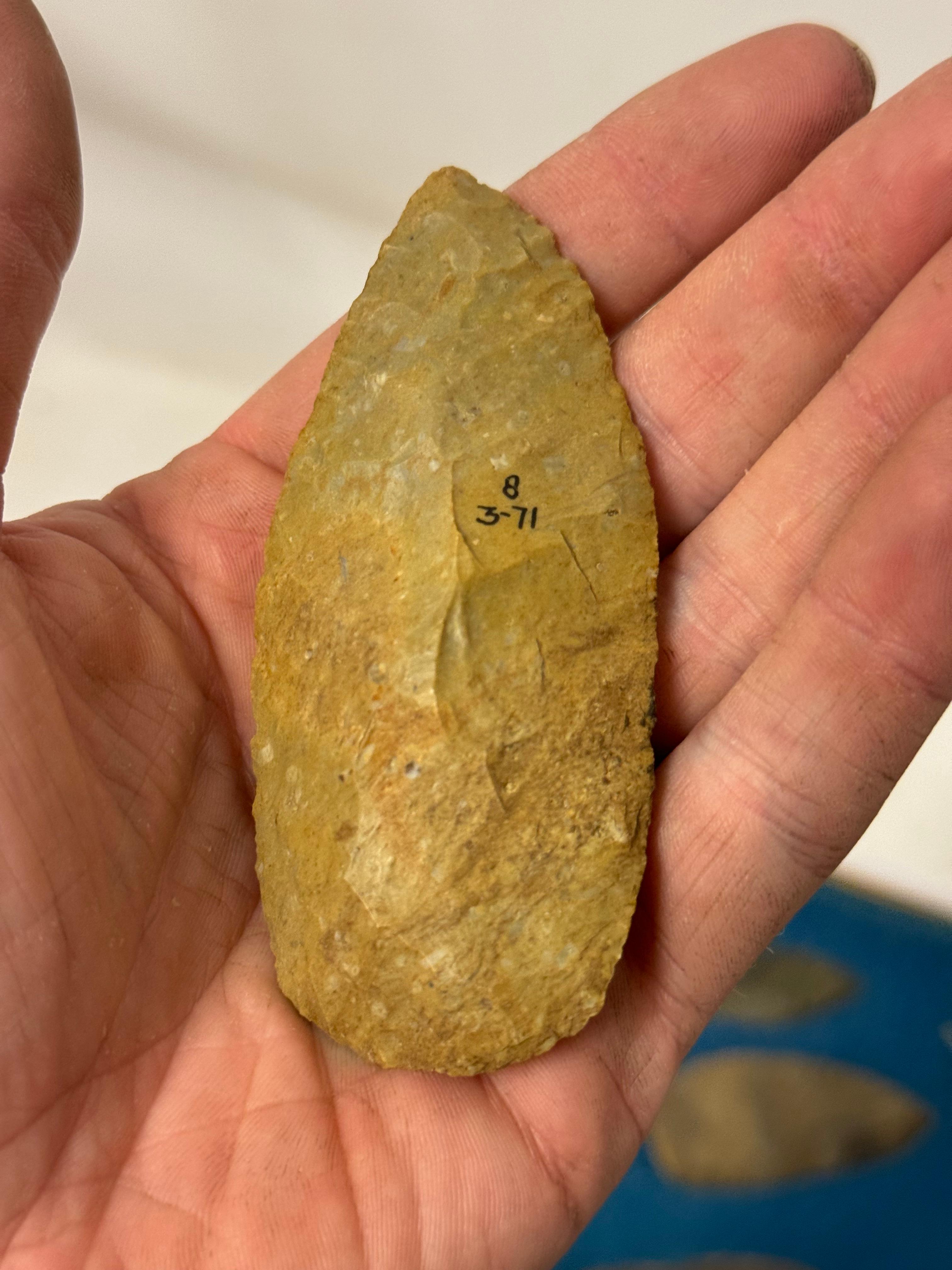 33pc. Curated Ancient Native American Projectile Point Cased Display from North Alabama