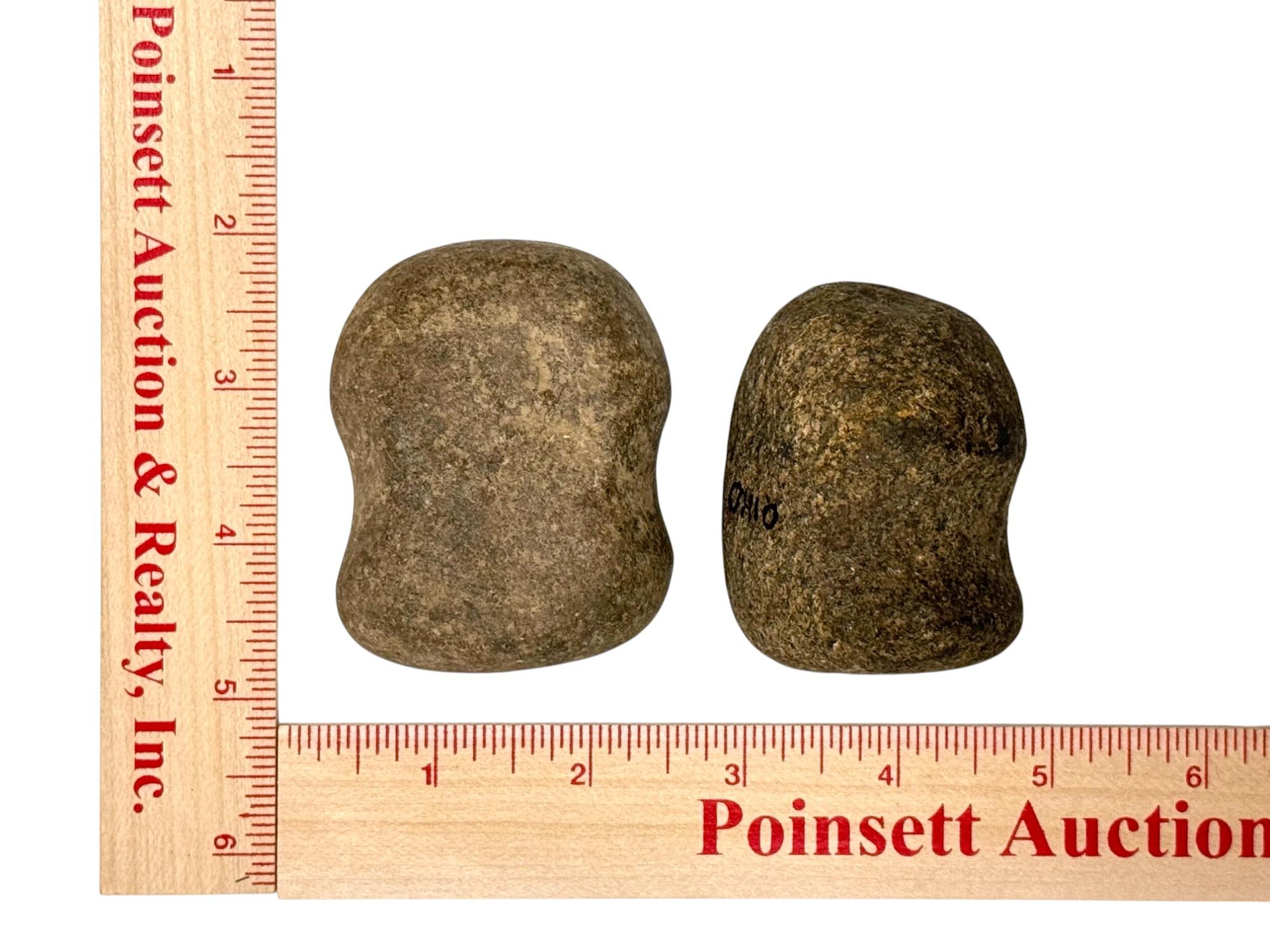(2) Grooved Hammerstones / Club Heads from Ohio