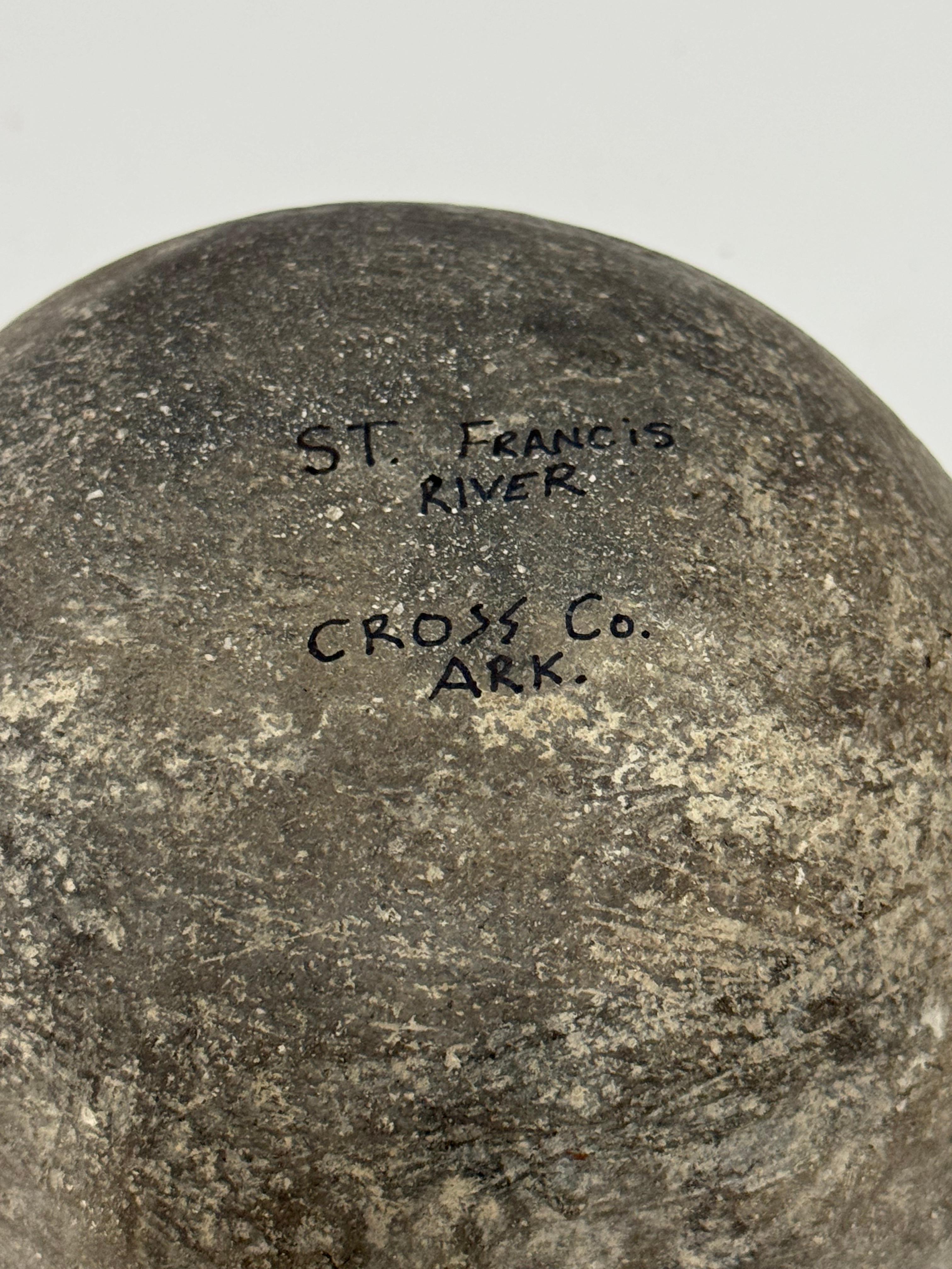 Ancient Native Clay Pottery Vessel found St. Francis River Cross Co. ARK.