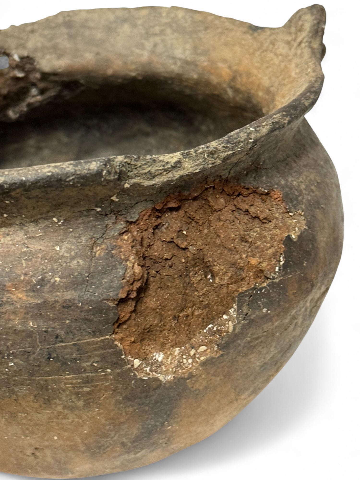 (2) Ancient Native Clay Pottery Vessels