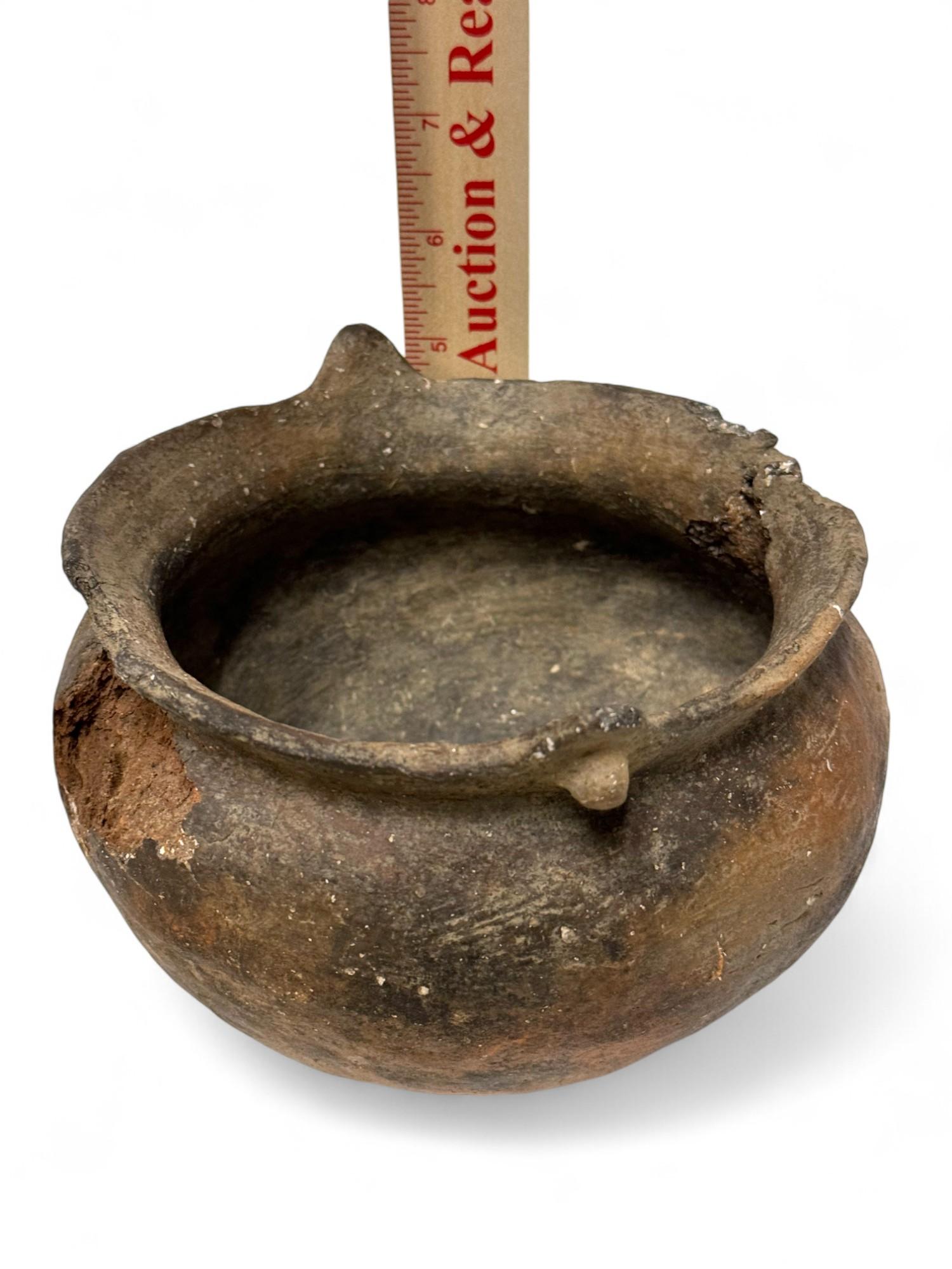 (2) Ancient Native Clay Pottery Vessels